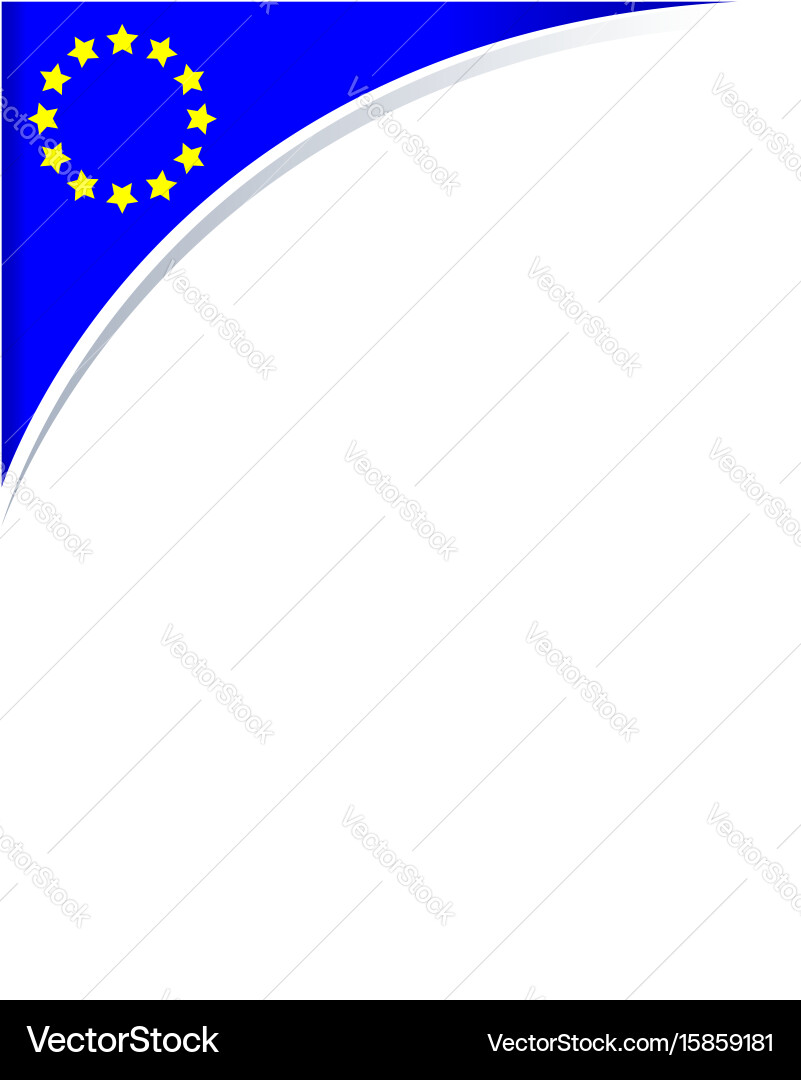 Frame with the flag of european union Vector Image
