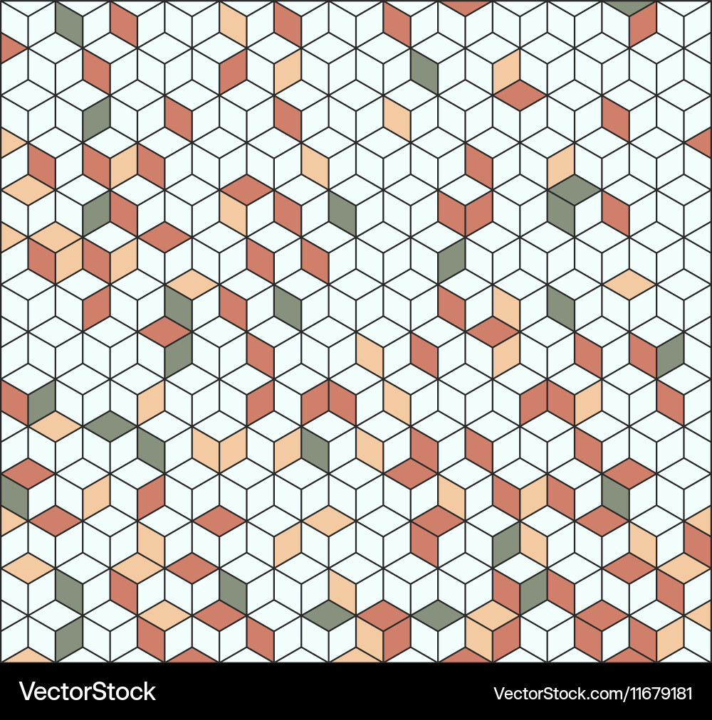 Geometric Cube Pattern vector image