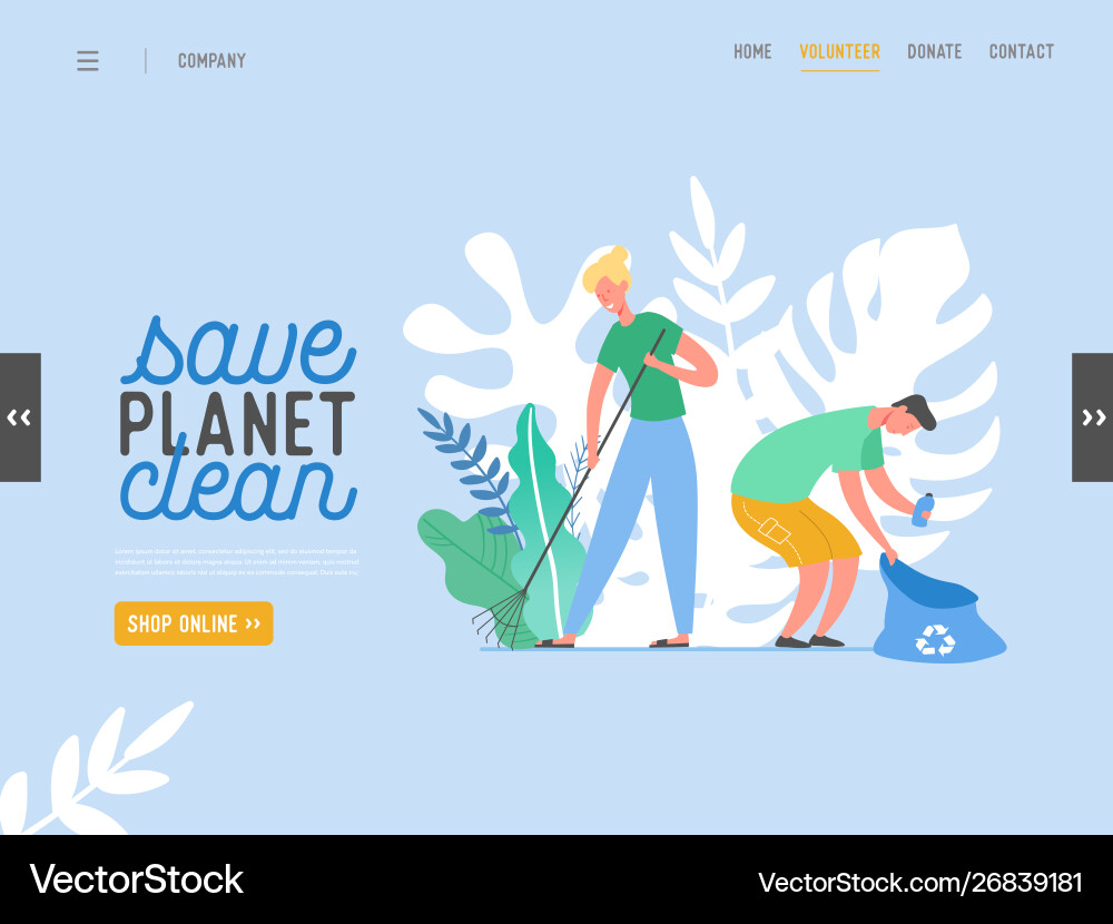 People characters removing trash from planet People characters removing trash from planet vector image
