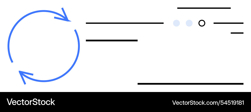 Simple circular arrows with horizontal lines Simple circular arrows with horizontal lines vector image