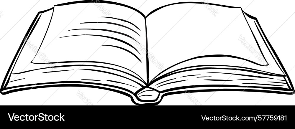 Stack of open books line art design generative ai vector image