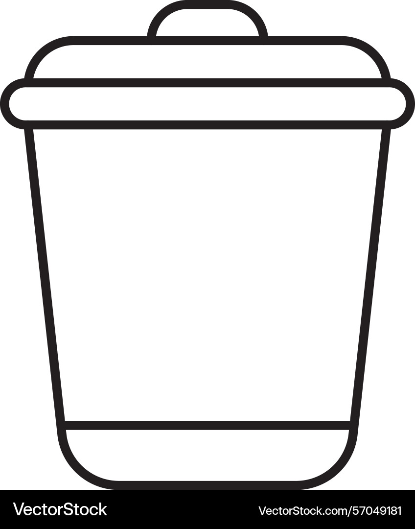 Trash can line icon design Vector Image