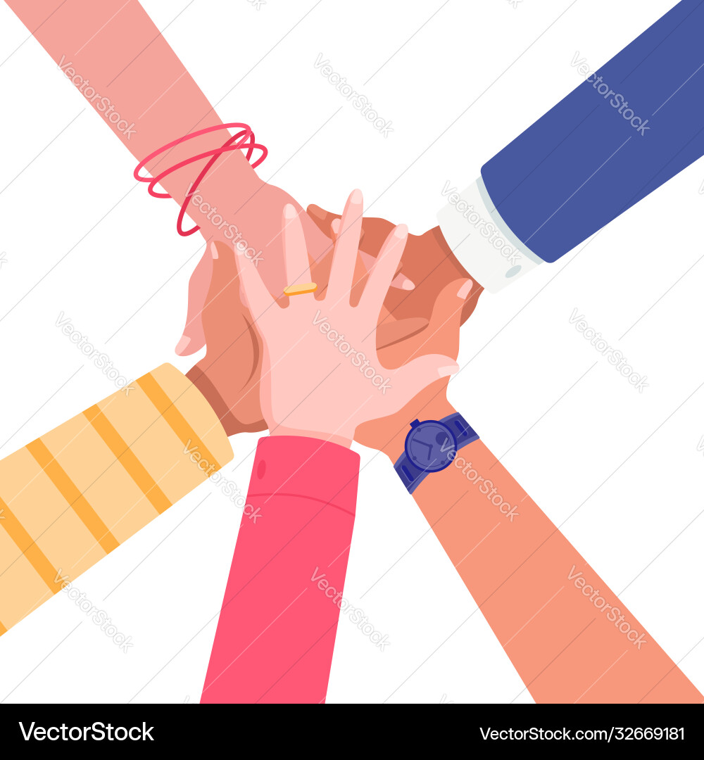 Unity and teamwork concept Unity and teamwork concept vector image