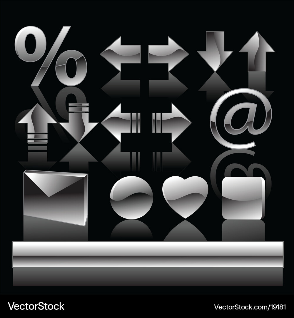 Web Buttons - Modern Set Vektorbild