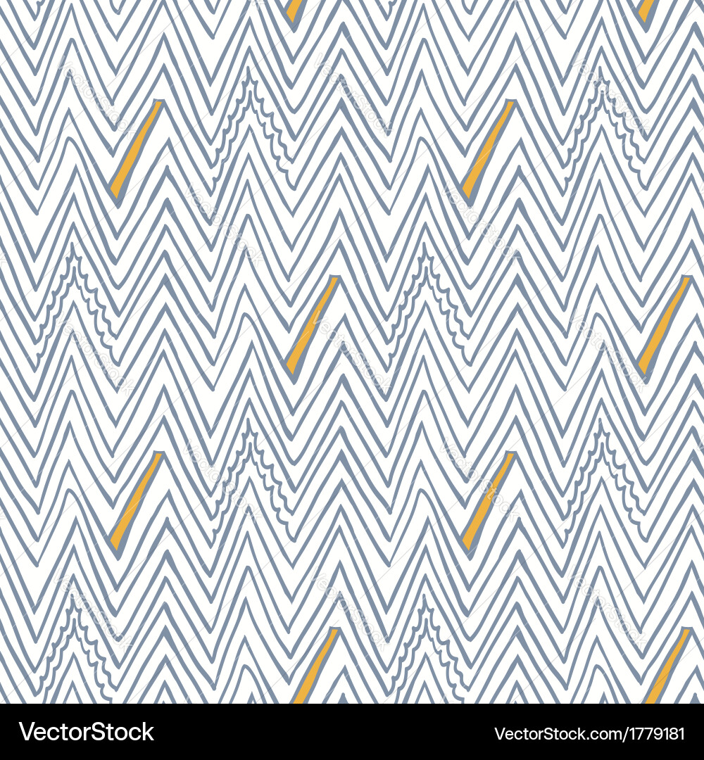 Zigzag Pattern in Gray and Yellow Vector Image