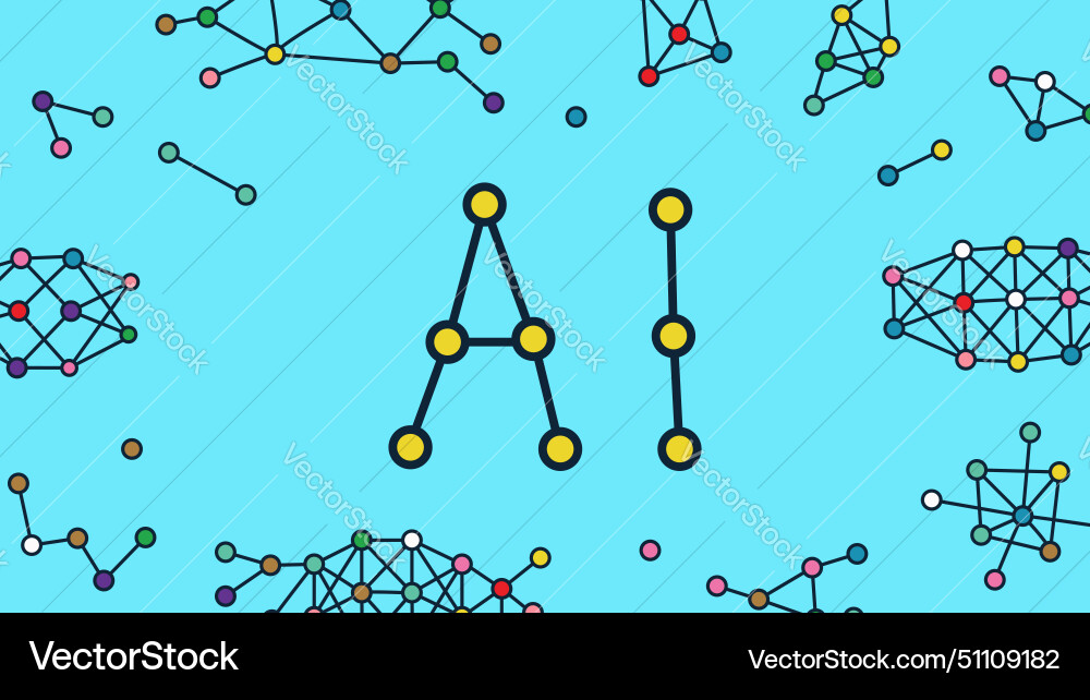Artificial Intelligence Backdrop Vector Image