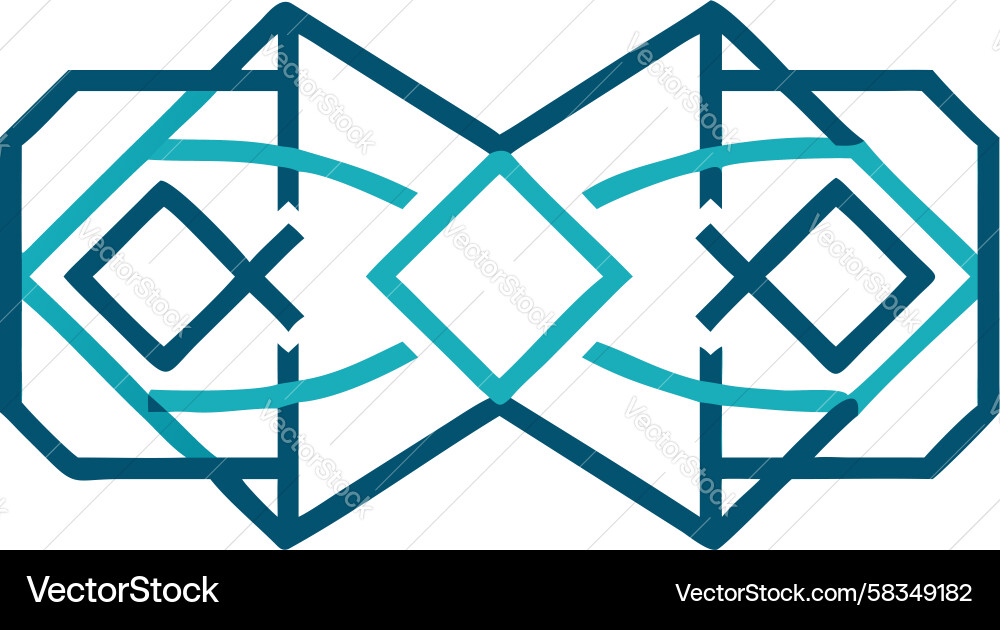 Dynamic Geometric X Pattern Vector Image