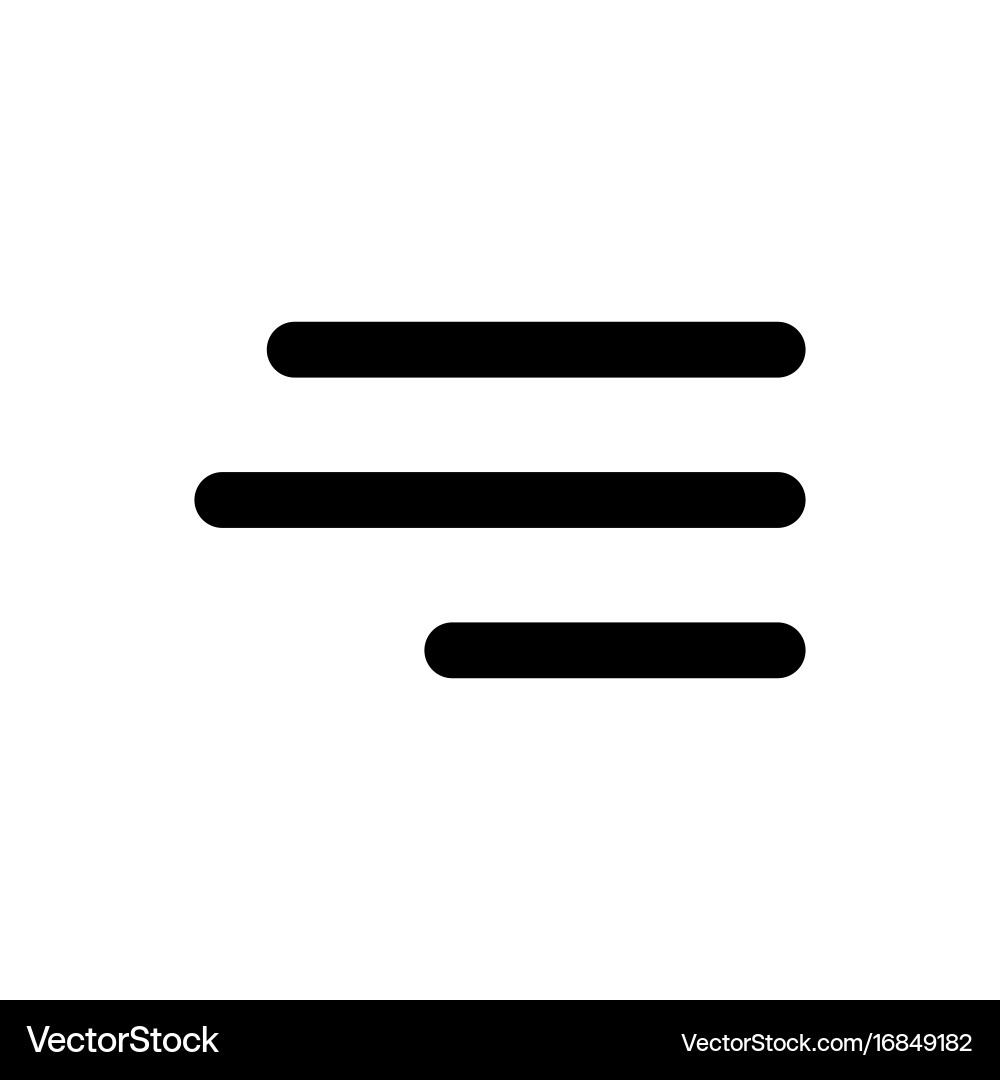 Hamburger Menu Icon - Modern Style Vector Image