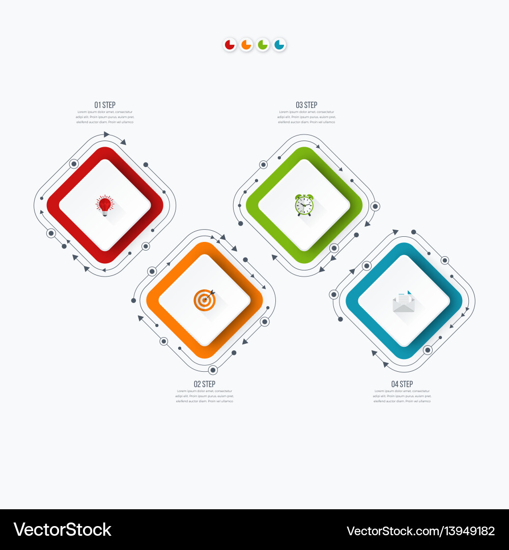 Infographic Square Options Template Vector Image