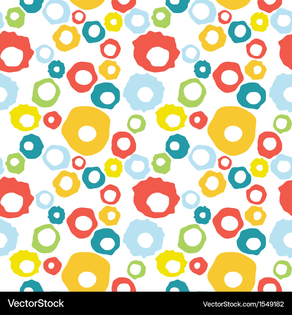 Seamless pattern with doodle colorful circles Vector Image