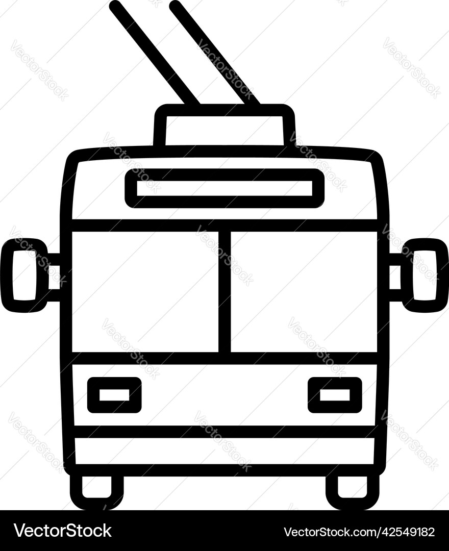 Trolleybus icon Royalty Free Vector Image - VectorStock