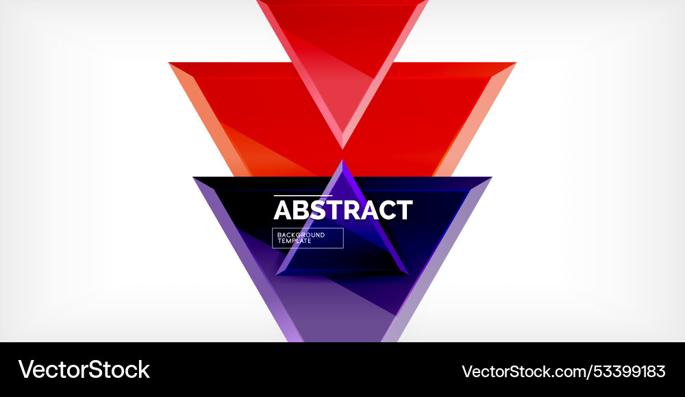 Abstract background - colorful triangles with 3d Abstract background - colorful triangles with 3d Vector Image