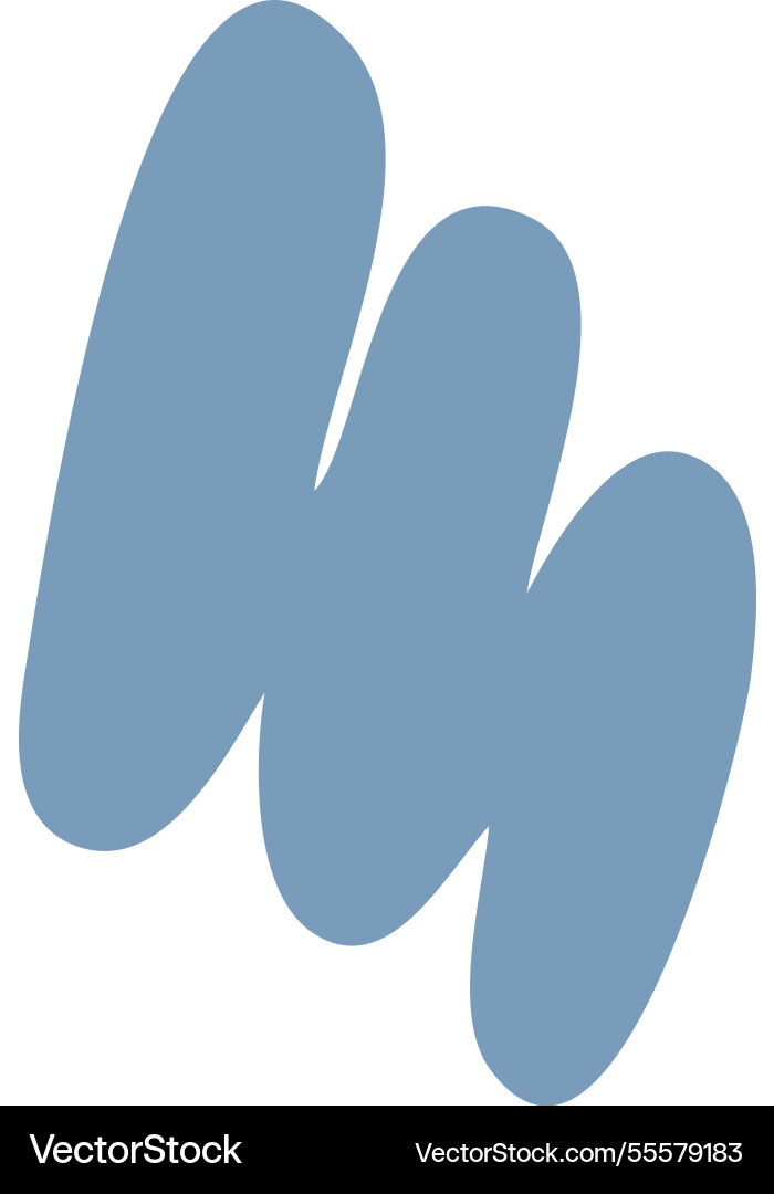 Abstract blue blob shape icon Vector Image