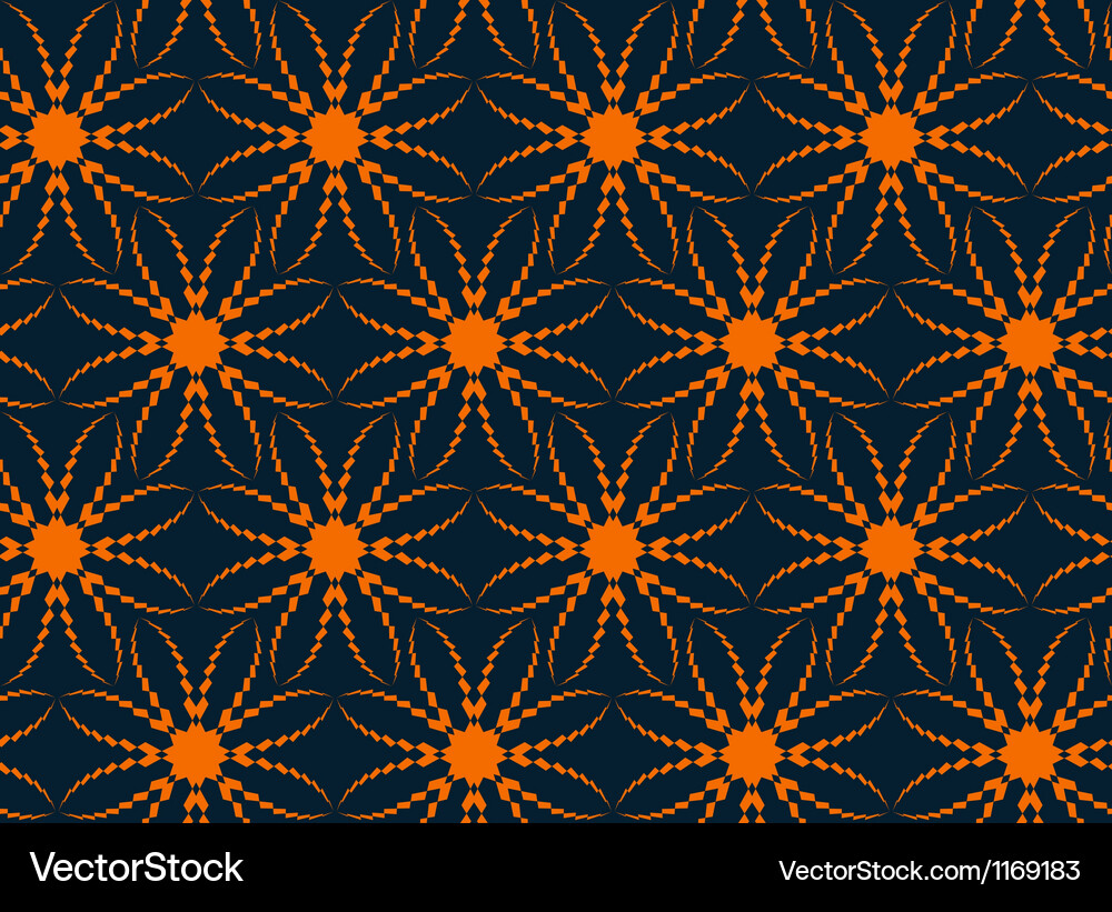 Abstract seamless pattern with flower-like figures Vector Image