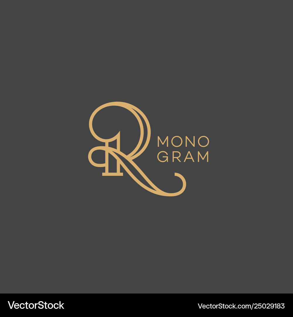 Elegantes R Monogramm Vektorbild