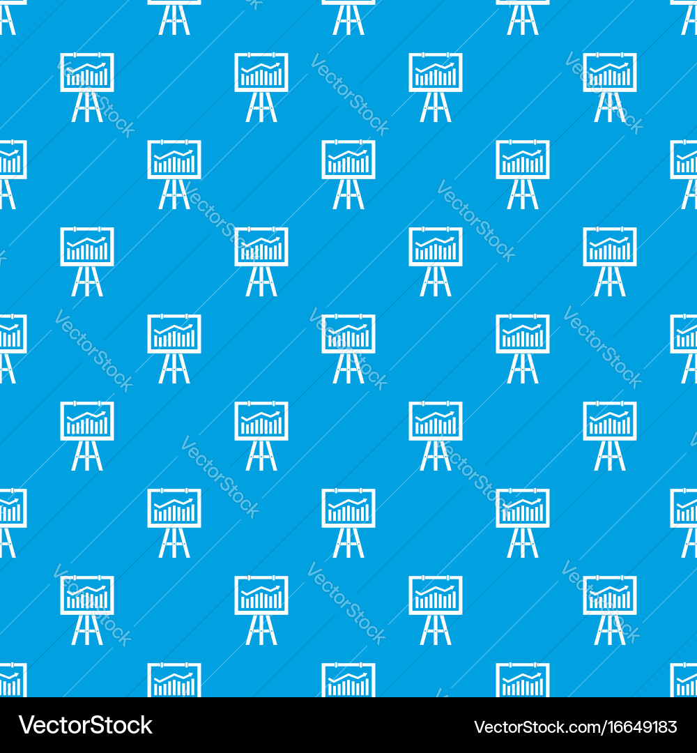 Flipchart with marketing data pattern seamless Vector Image