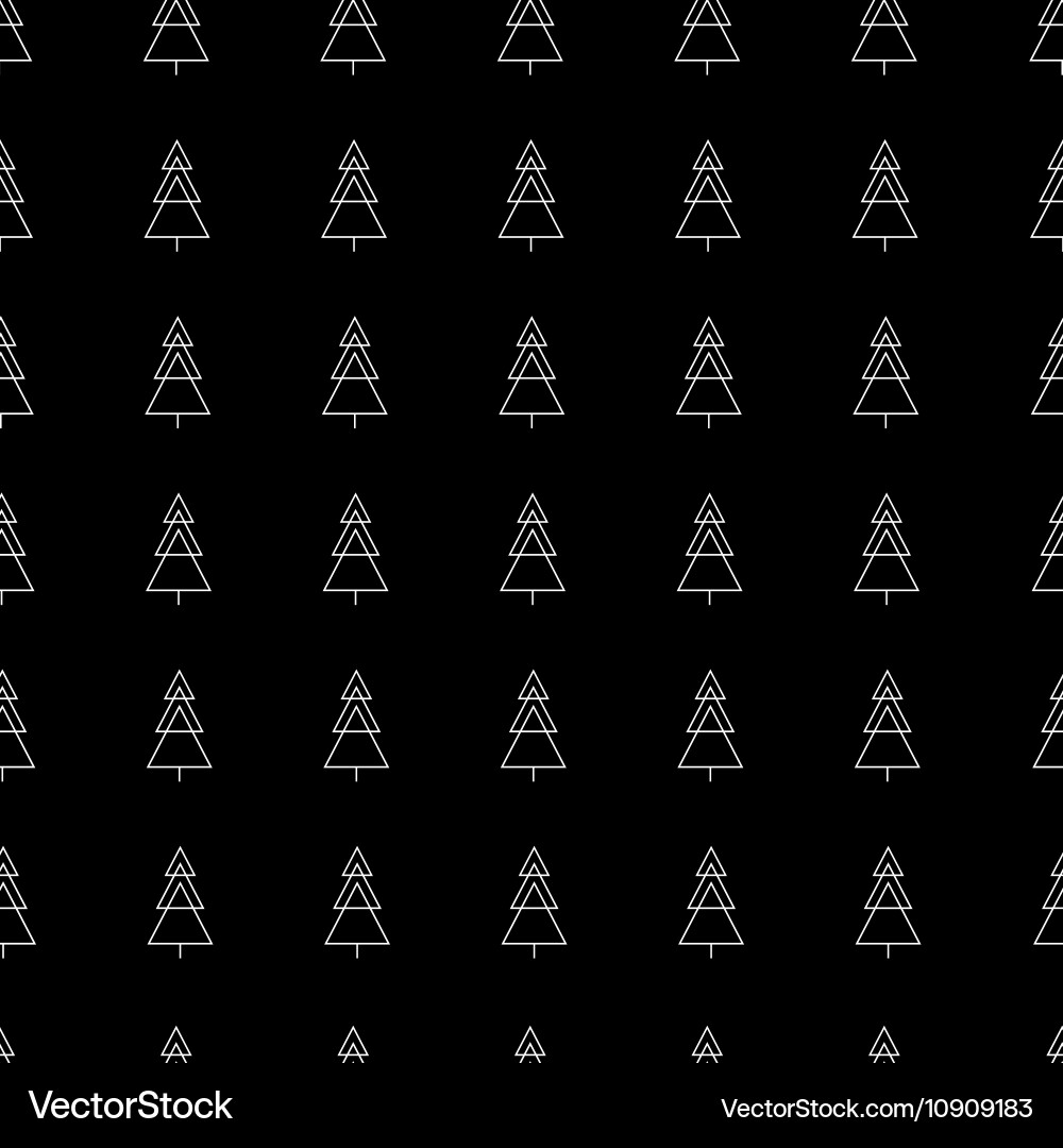 Seamless pattern with fir trees isolated vector image