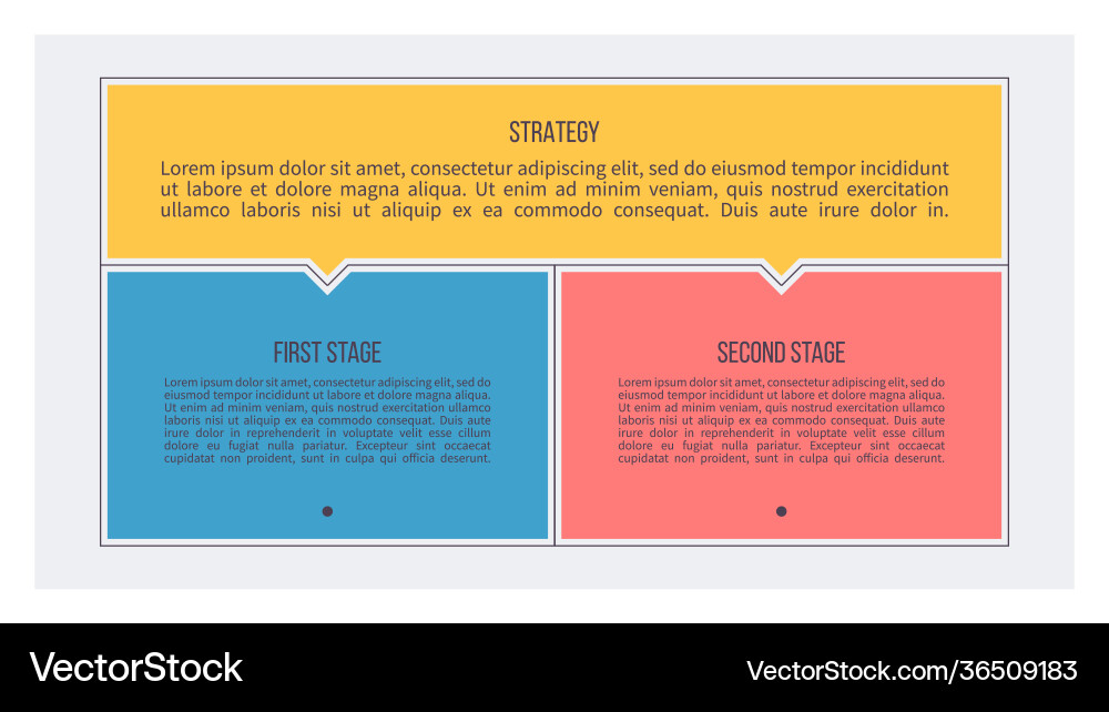 Two-Step Business Process Flowchart Vector Image