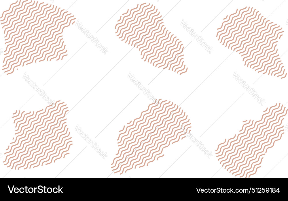 Blobs fluid shapes with zig zag lins set Vector Image