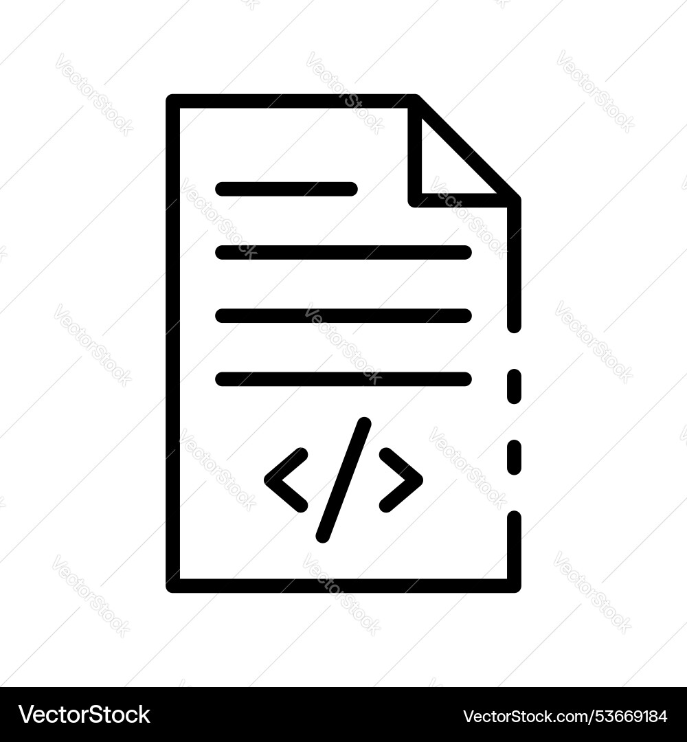 Coding icon outline style design isolated Coding icon outline style design isolated Vector Image