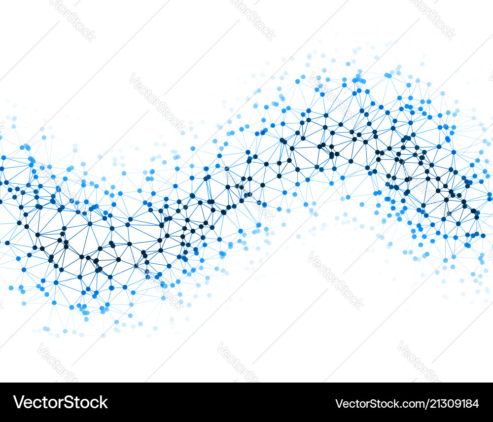 Dots are connected by lines in the form Dots are connected by lines in the form vector image