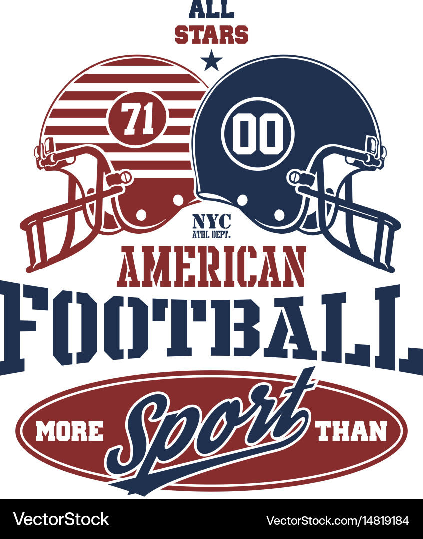 Football Helmet - Sport Concept Vector Image