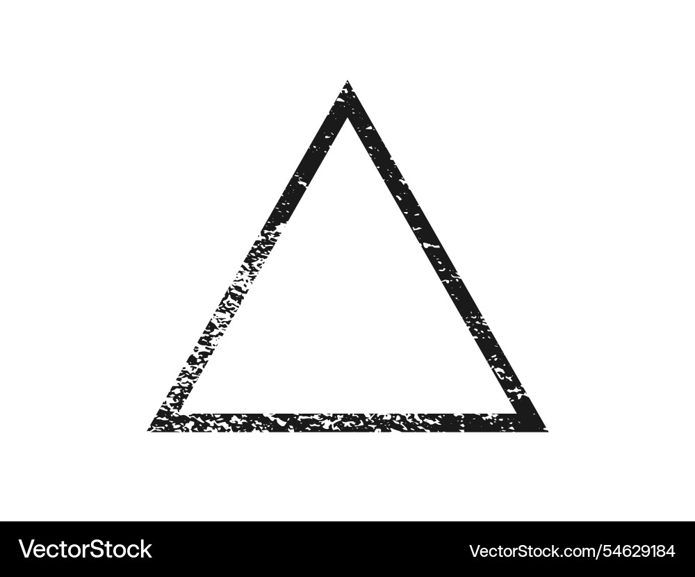 Grunge border in triangle form Grunge border in triangle form Vector Image