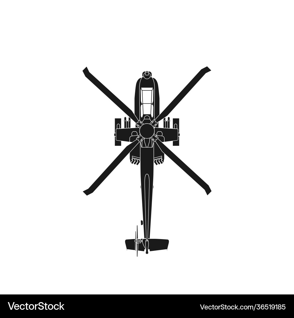 Attack Helicopter - Apache vector image
