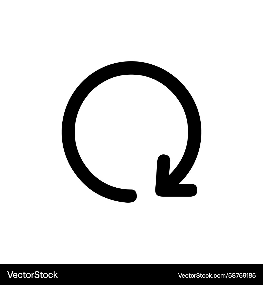 Circular Arrow Loop Icon Vector Image