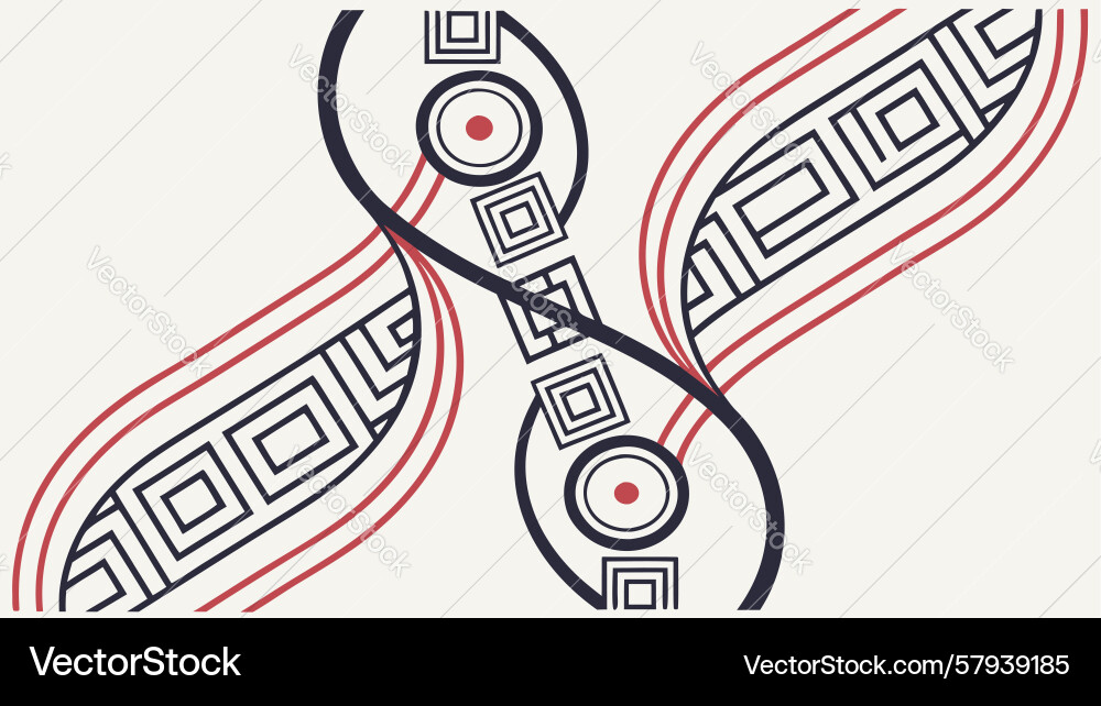 Complex Linear Intertwined Pattern Vector Image