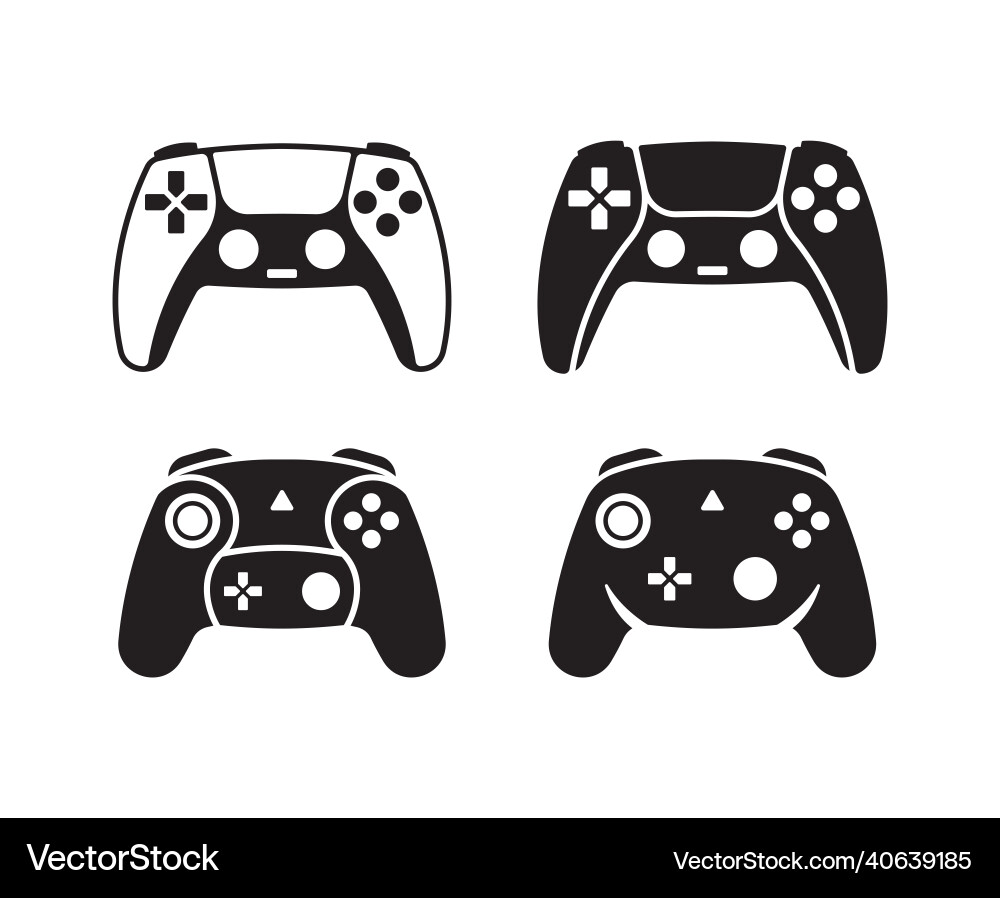 Console Game Controller Icons vector image