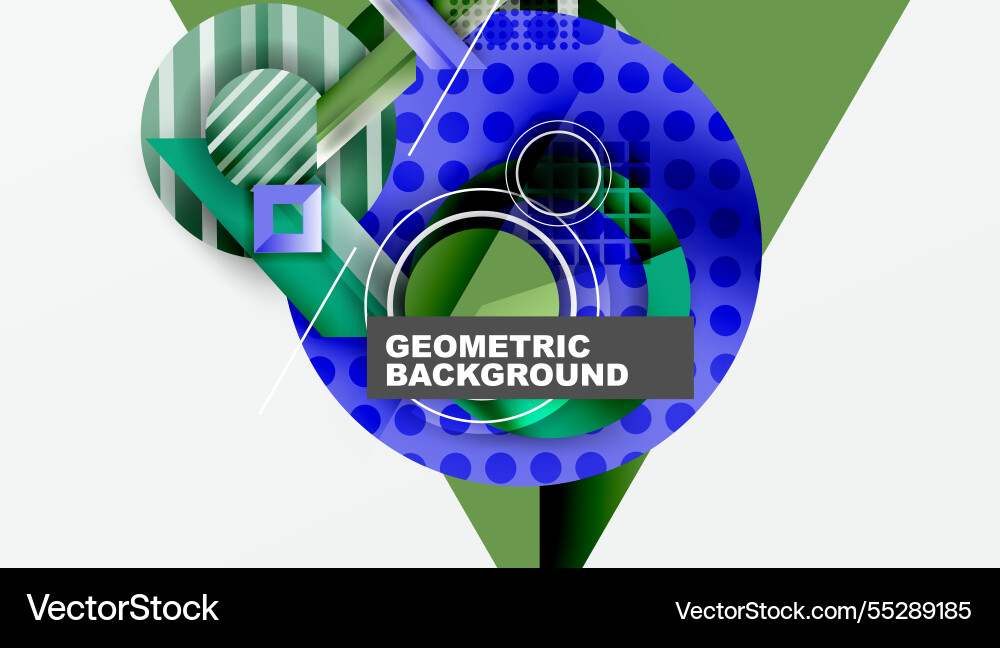 Dynamic complex geometric abstract background Vector Image