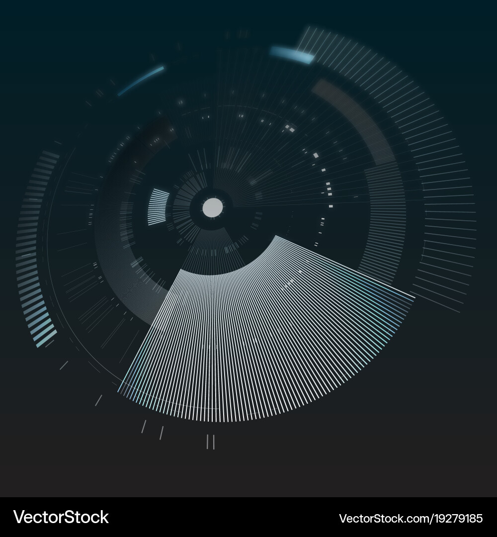 Futuristic interface element in perspective vector image