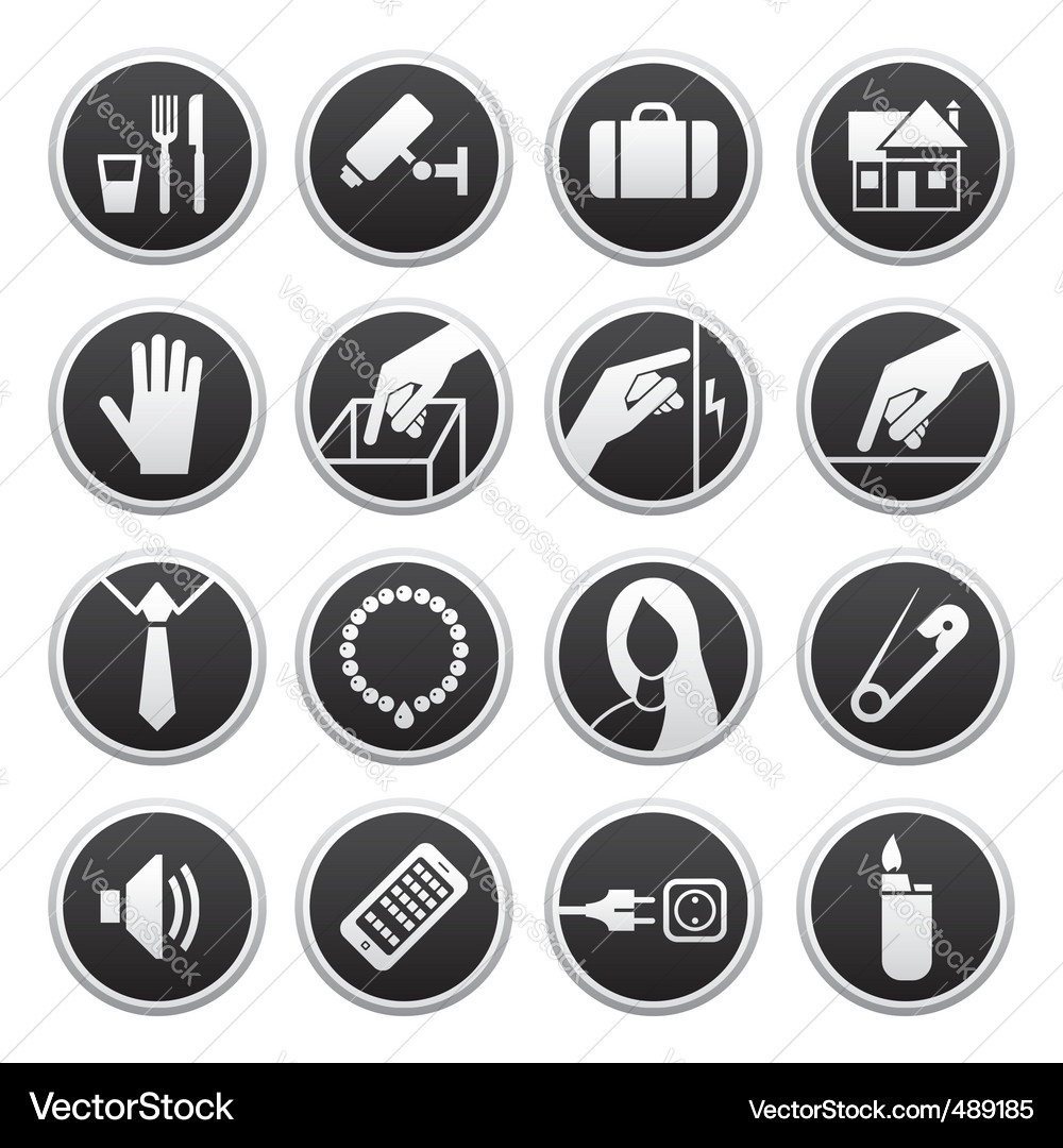 Prohibited signs Royalty Free Vector Image - VectorStock