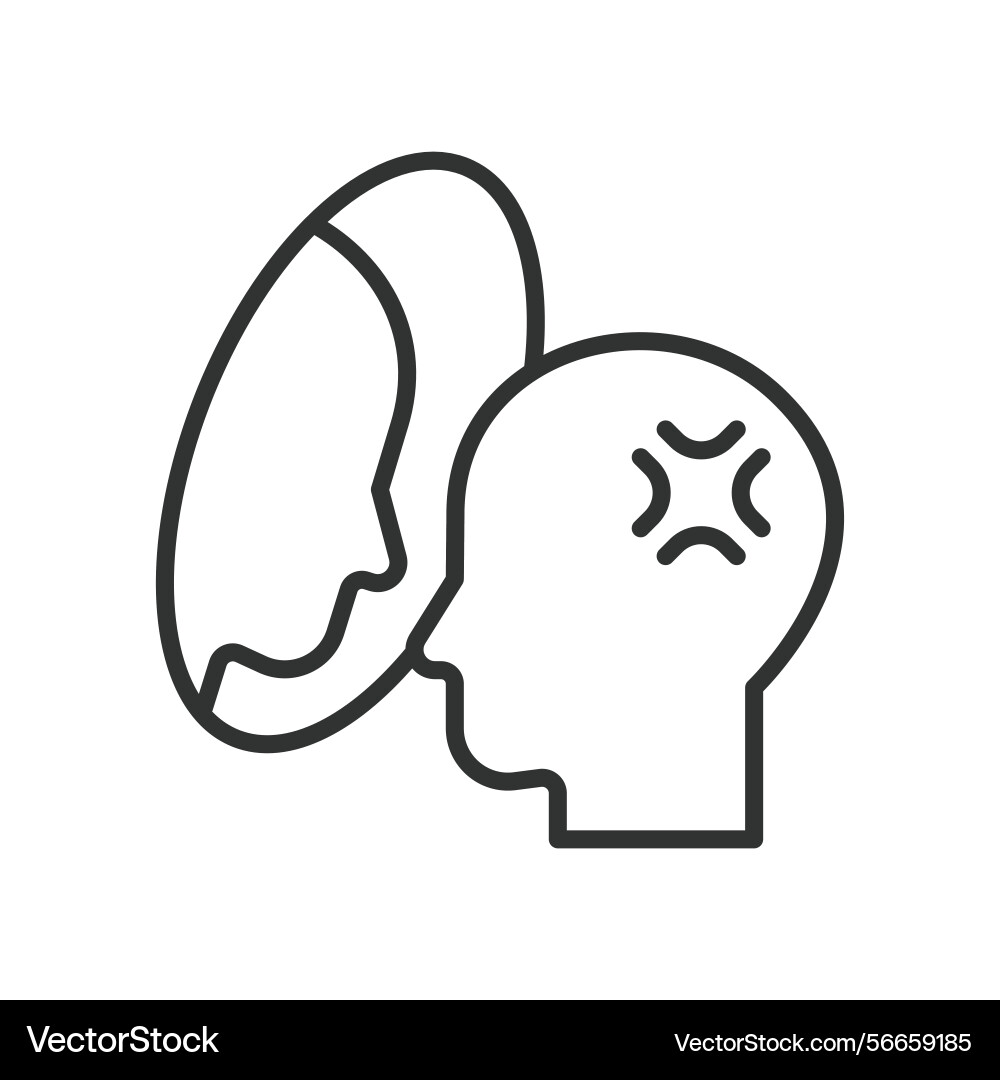 Self blame icon in line design guilt Self blame icon in line design guilt vector image