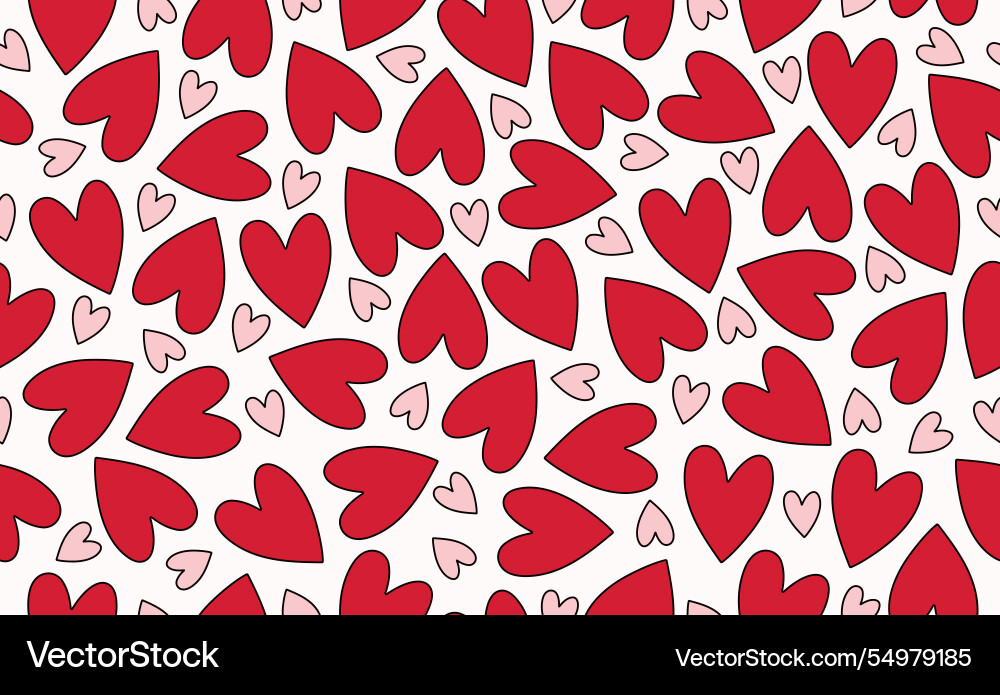 Valentines day seamless pattern with heart Valentines day seamless pattern with heart Vector Image