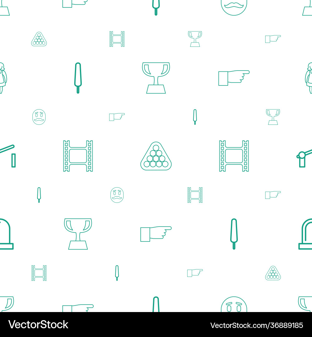 White icons pattern seamless background vector image