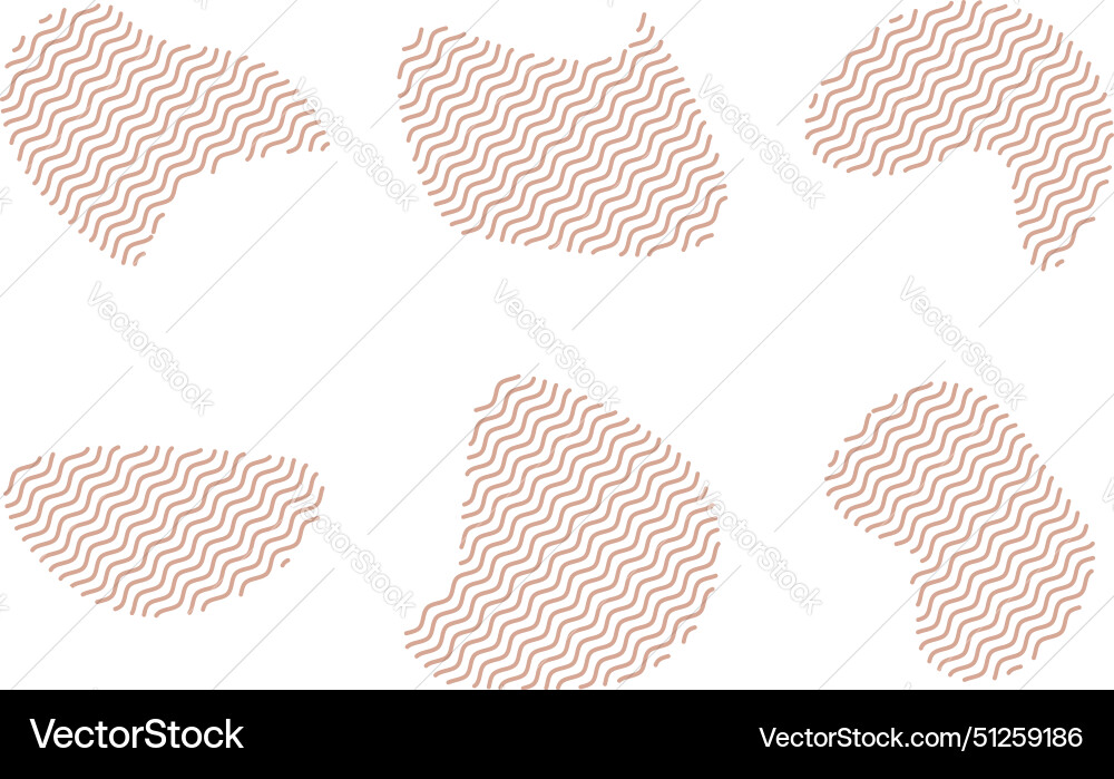 Blobs fluid shapes with zig zag lins set vector image