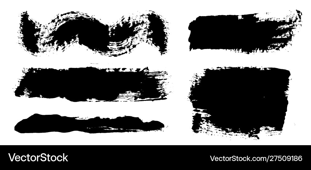 Brush Hübe Sammlung Grunge Brush Hübe Sammlung Grunge vektorbild