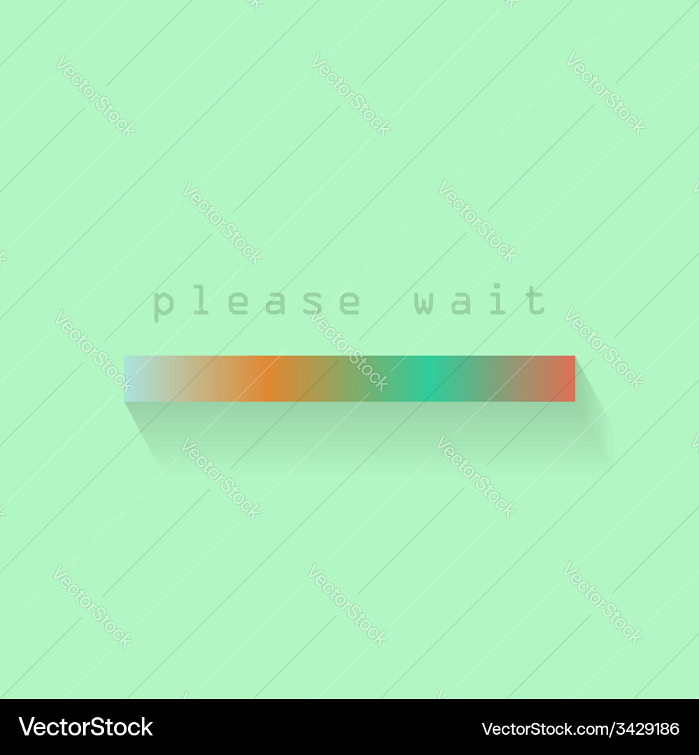 Colored loading bar with shadow Vector Image