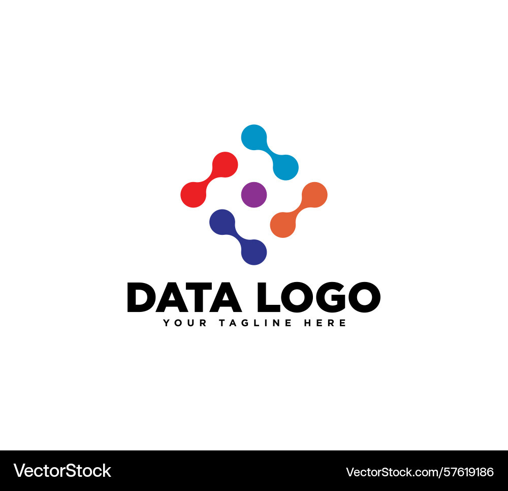 Datatech Codierung Programmierer Logo Design vektorbild