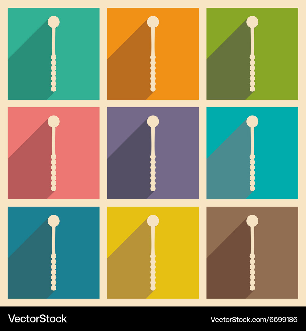 Flat with shadow concept and mobile application Vector Image