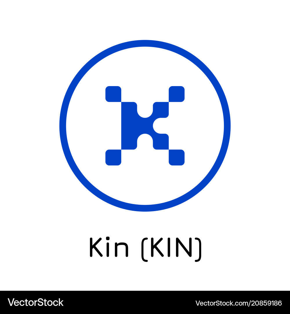 Kin crypto coin icon o – Royalty-Free Vector | VectorStock