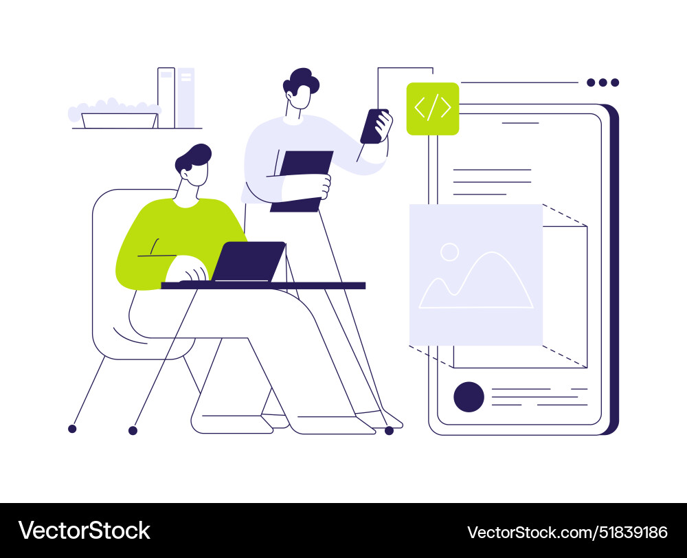 Mobile apps development abstract concept Mobile apps development abstract concept vector image