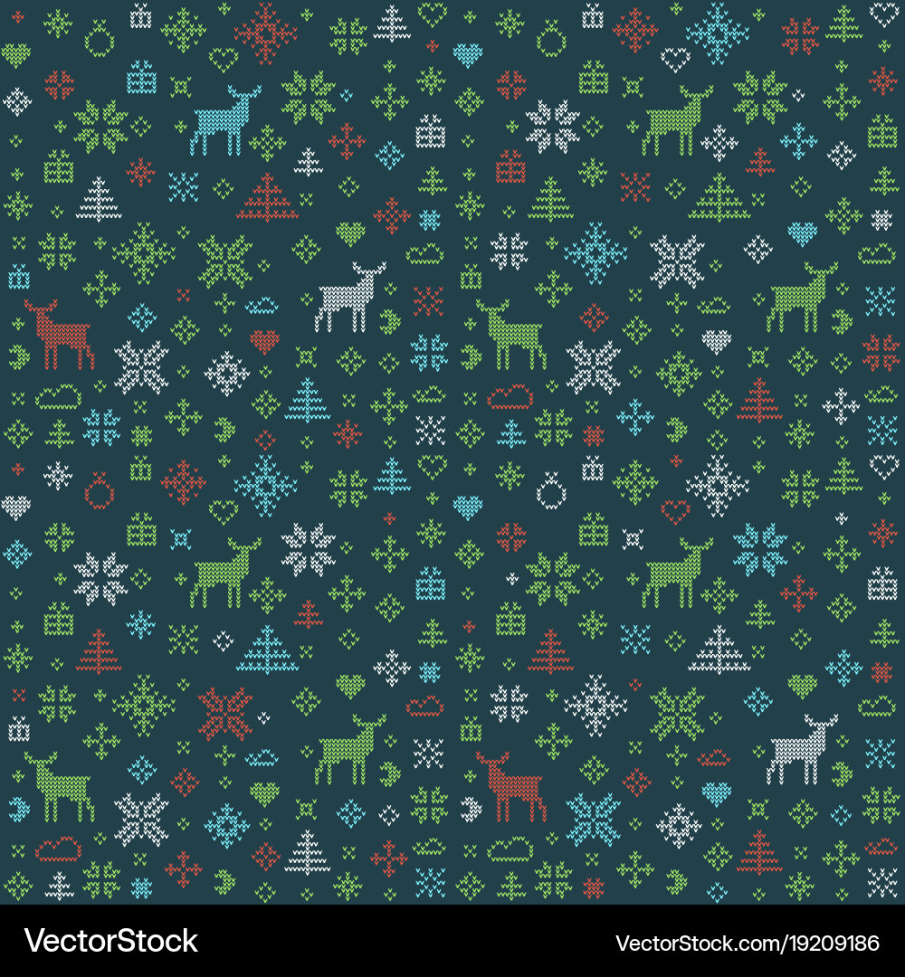 Scandinavian Winter Snowflake Pattern vector image