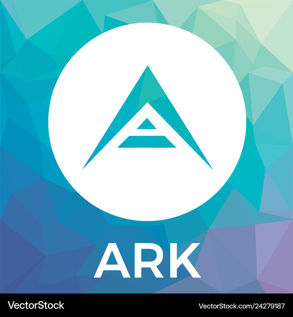 Ark cryptocurrency coin logo - blockchain – Royalty-Free Vector |  VectorStock