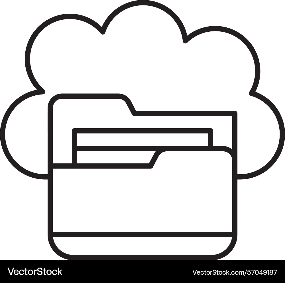 Cloud computing line icon design Vector Image