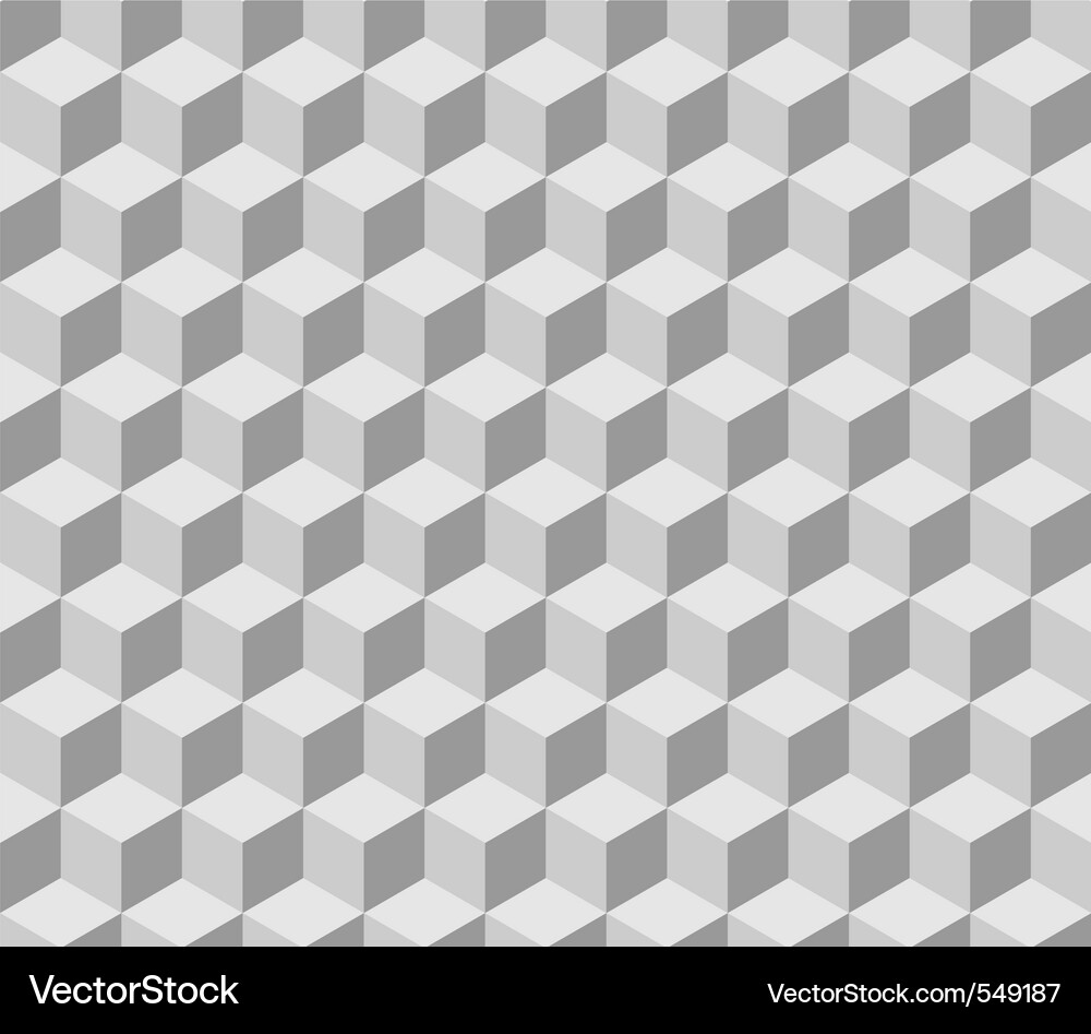 Metallic Grey Cube Pattern Vector Image