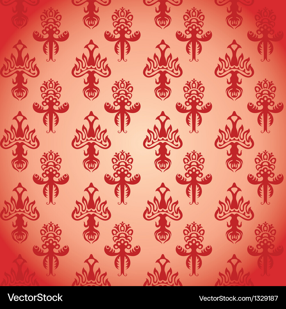 Pattern in the old style with curls Vector Image