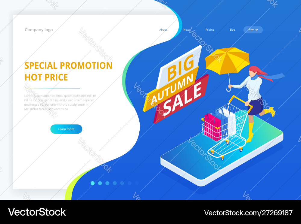 Web page design templates collection autumn Web page design templates collection autumn Vector Image